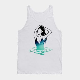 Beautiful Girl Art light Colour Background Theme Effect Tank Top